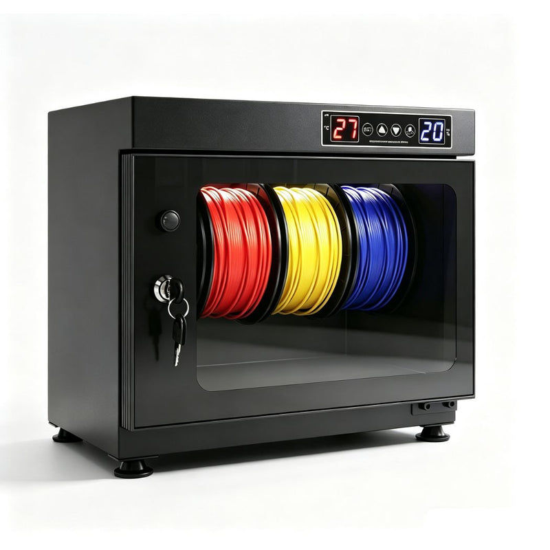 3D Printing Filament Dry Box 15"W x 10.2"D x 10.2"H, Efficient Humidity Control <15% ±5% RH