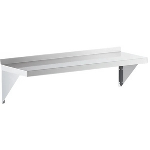 Holzoffer Kitchen 16-Gauge 430 Stainless Steel Solid Wall Shelf - Medium Duty 36