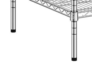 Holzoffer Wire Shelving Unit, 24" Wide NSF Chrome Wire 5-Shelf Kit with 74" Posts