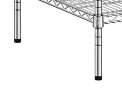 Holzoffer Wire Shelving Unit, 24" Wide NSF Chrome Wire 5-Shelf Kit with 74" Posts