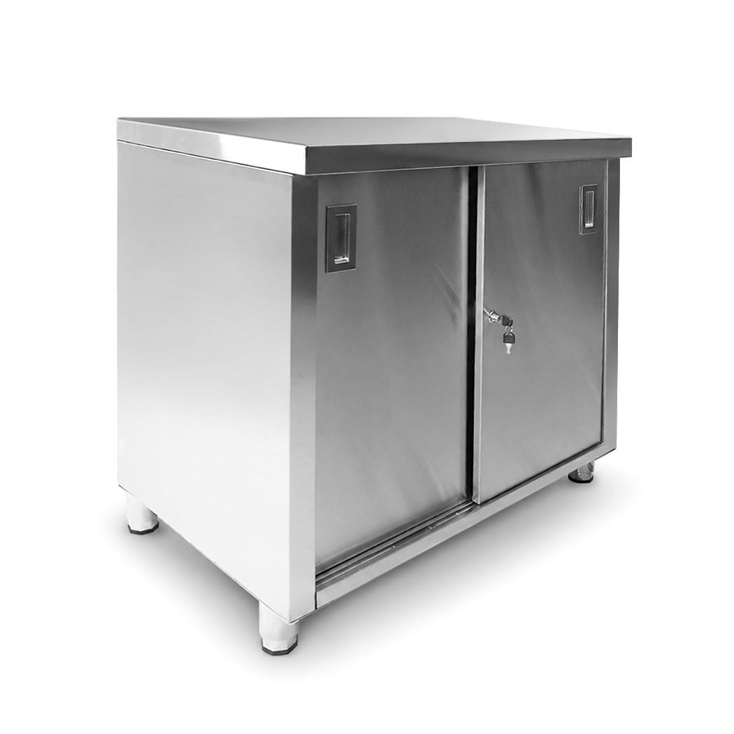 36" x 24" Stainless Steel Prep Table, 2 Shelf Enclosure