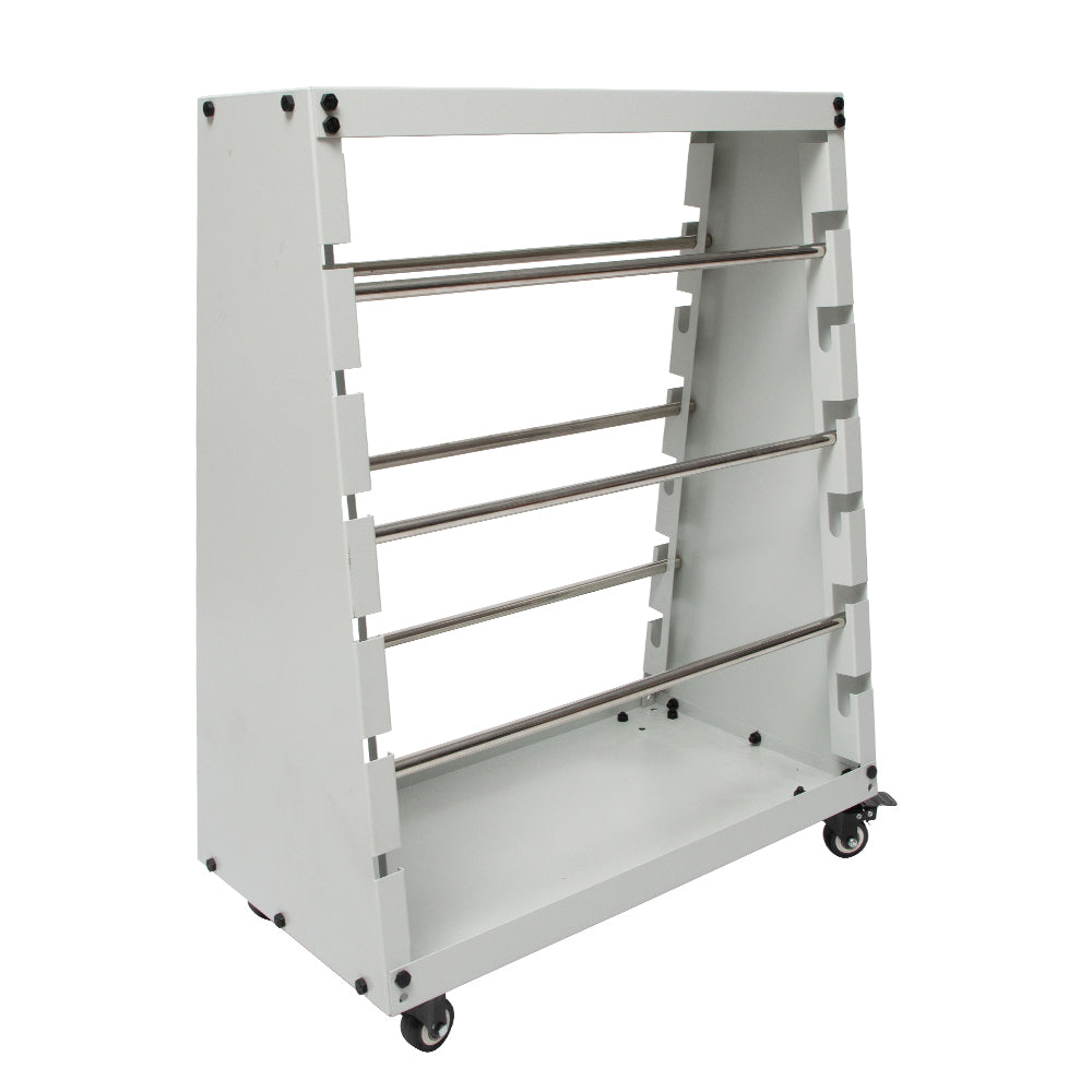 Holzoffer 29.5 x 25.2 Inch Cold-Rolled Wire Spool Rack with Locked Wheels, 6 Rods Electrical Wire Spool Storage Dispenser, 300lbs Load Capacity