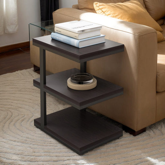 Holzoffer Rectangular Tiered End Table (14")