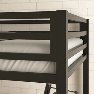 Holzoffer Twin Platforms Loft Bed by Isabelle & Max-BLACK