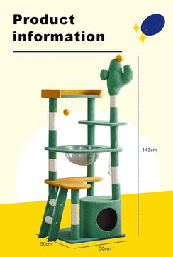 Holzoffer Cat Tree/Tower Scratching Post Pet Condo House Furniture Scratcher