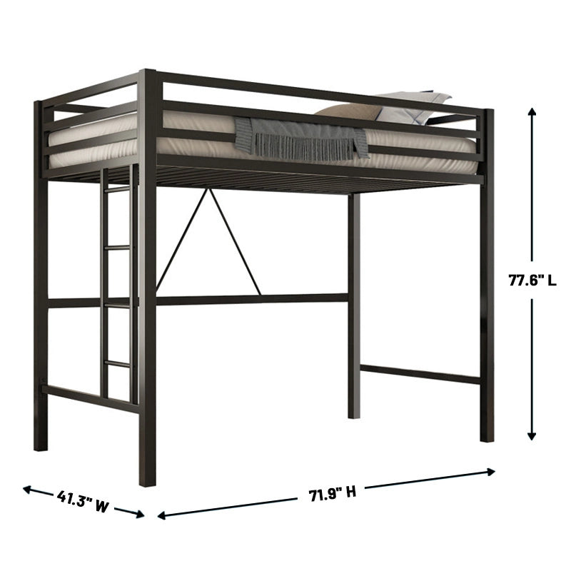 Holzoffer Twin Platforms Loft Bed by Isabelle & Max-BLACK