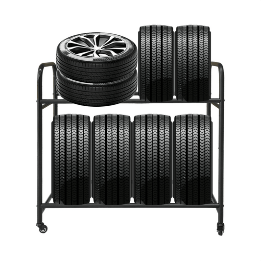 Holzoffer Rolling Tire Cart Rack Organizer, 20"D x 48"W x 50"H Heavy Duty Mobile Tire Holder for Garage Storage