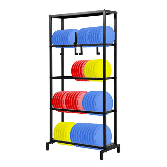 Holzoffer 4-Tier Disc Golf Storage Rack Holder, Steel Heavy Duty Disc Golf Shelves Organizer