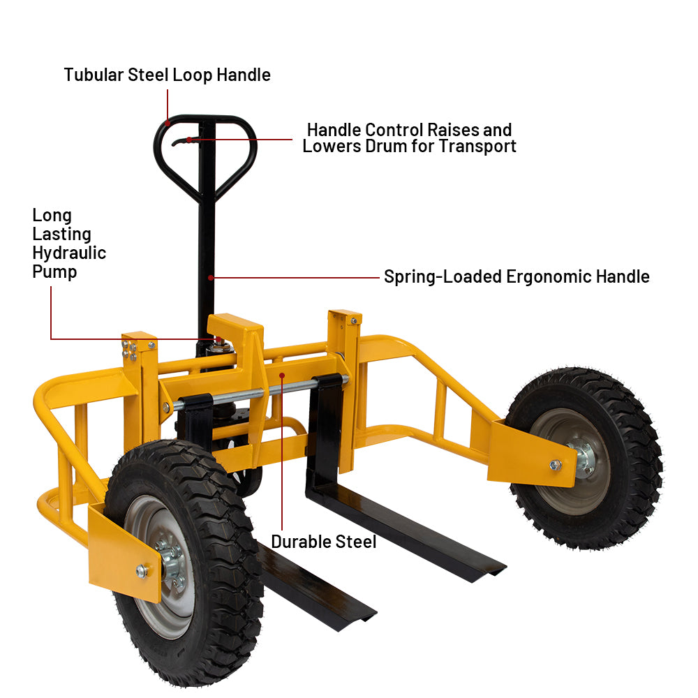 Holzoffer ALL-T-HD Heavy Duty All Terrain Pallet Truck, 2500 lbs Capacity