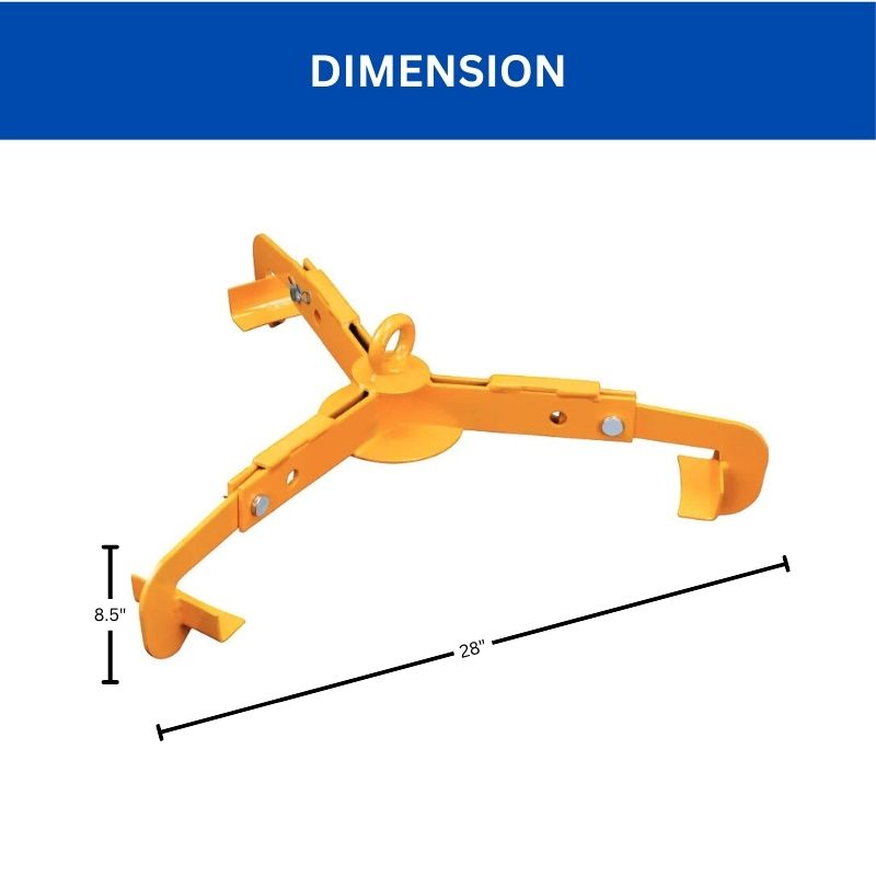 Vertical Drum Lifter for 30 Gallon and 55 Gallon, 1000 lbs Capacity, 3 Lifting Arms
