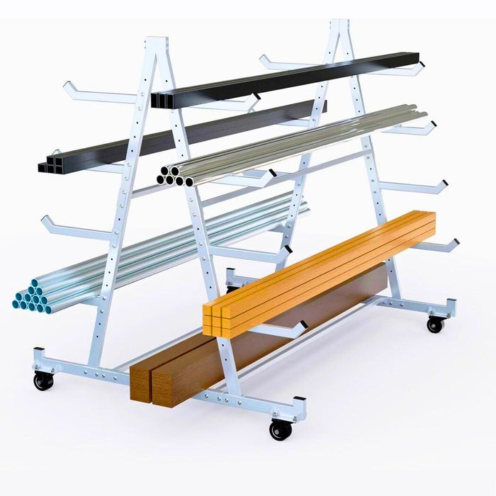 Horizontal Bar and Pipe Truck, 1000 lbs Load Capacity, 56"L x 44"W x 52"H