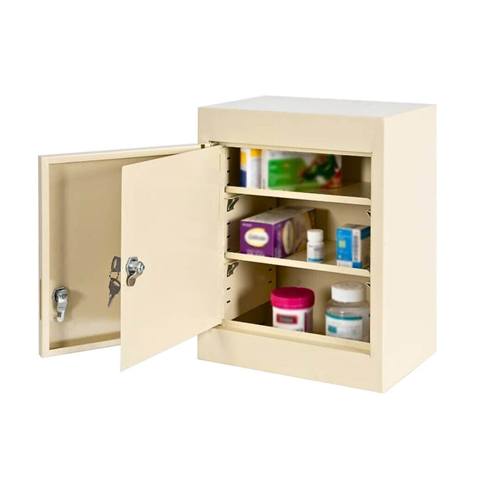 Narcotics Cabinet 12"W x 8"D x 15"H, Double Lock & Double Door, Fully Assembled