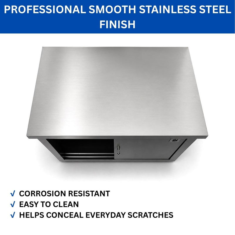 36" x 24" Stainless Steel Prep Table, 2 Shelf Enclosure