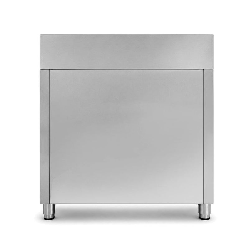 36" x 24" Stainless Steel Prep Table, 2 Shelf Enclosure with 6" Backsplash