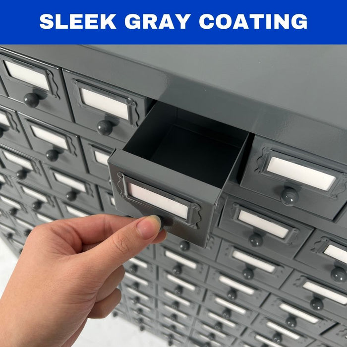 100-Drawer Steel Bolt Bin & Small Parts Organizer, Heavy-Duty All-Welded Storage Cabinet, 34"W x 9"D x 33"H, Fully Assembled