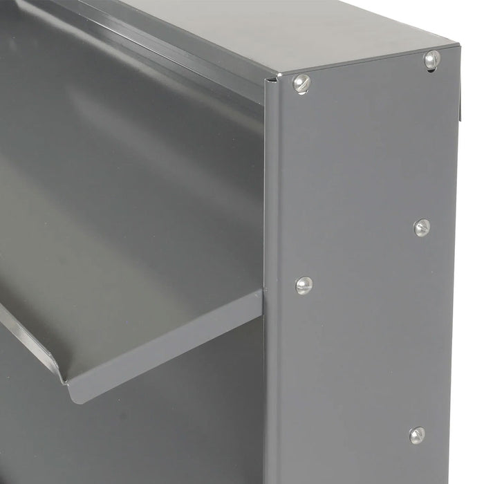 Floor Bin Storage Rack - 56 Corrugated White Bins No Print