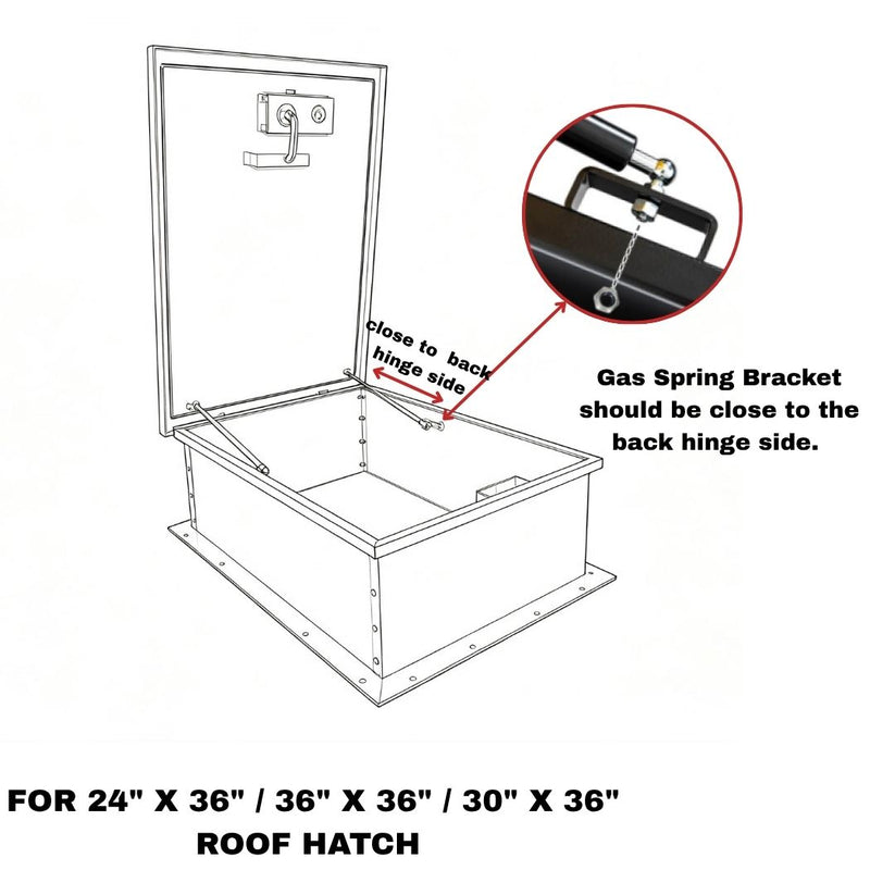 24" x 36" Steel Roof Hatch, Opening Roof Access Door