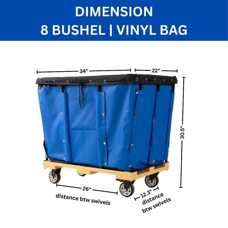 Vinyl Basket Truck, 8 Bushel Bulk Truck, 34"L x 22"W x 30.5"H