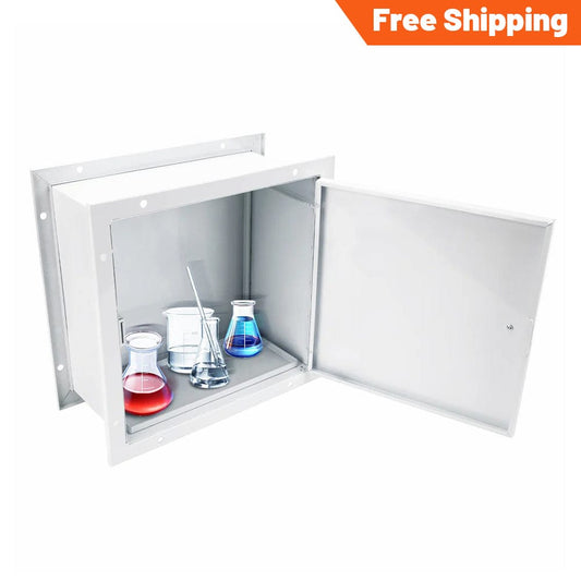 Holzoffer Specimen Box with Pass Tray, Window Pass Through Specimen Tray Box with Dual Sided Access Doors, 12.7” H x 13.2” W x 6” D