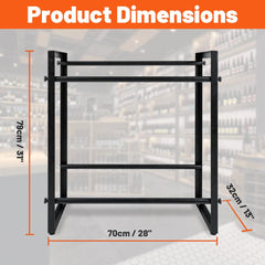 Holzoffer Drinks Crate Shelf, 4 Boxes Freestanding Box Stand for Living Room, Bedroom, Kitchen, Wine Cellar