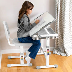 Kids' Height Adjustable Desk and Chair