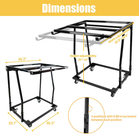 Holzoffer Panel Handler Cart and Shop Stand, Steel Tilting Panel Mover