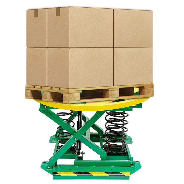 Spring-Actuated Pallet Carousel Skid Positioner 4500 lbs Load Capacity