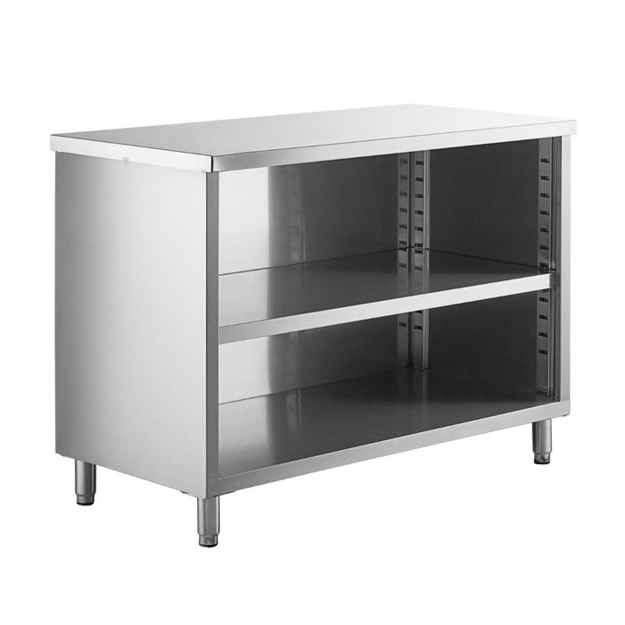 48" x 24" Stainless Steel Prep Table, 2 Shelf Enclosure