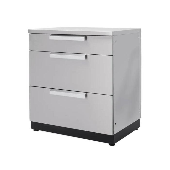 3 Drawer Stainless Steel Kitchen Cabinet, 32"W x 23"D x 35"H, Outdoor Kitchen Cabinet