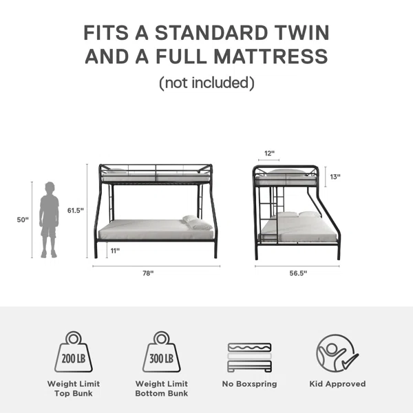 Holzoffer Twin over Full Bunk Bed