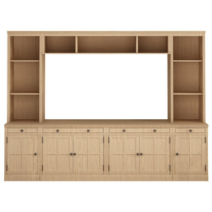 Holzoffer TV stand, Bookcase Towers With Display Cabinets, 7-Piece Entertainment Center 105