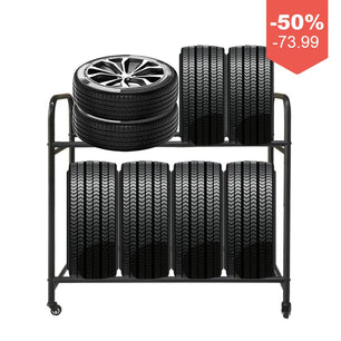 Holzoffer Holzoffer Rolling Tire Cart Rack Organizer, 20