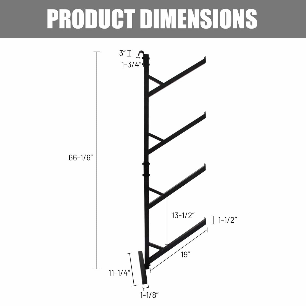 Holzoffer 2 Pack of 4 Tier Shipping Container Shelf, Hanging Type Shipping Container Pipe Rack, 19"L x 64"H