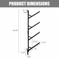 Holzoffer 2 Pack of 4 Tier Shipping Container Shelf, Hanging Type Shipping Container Pipe Rack, 19"L x 64"H