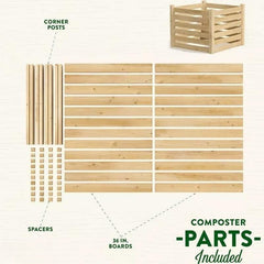 Holzoffer Cedar Wood Composter, 23 Cubic Feet