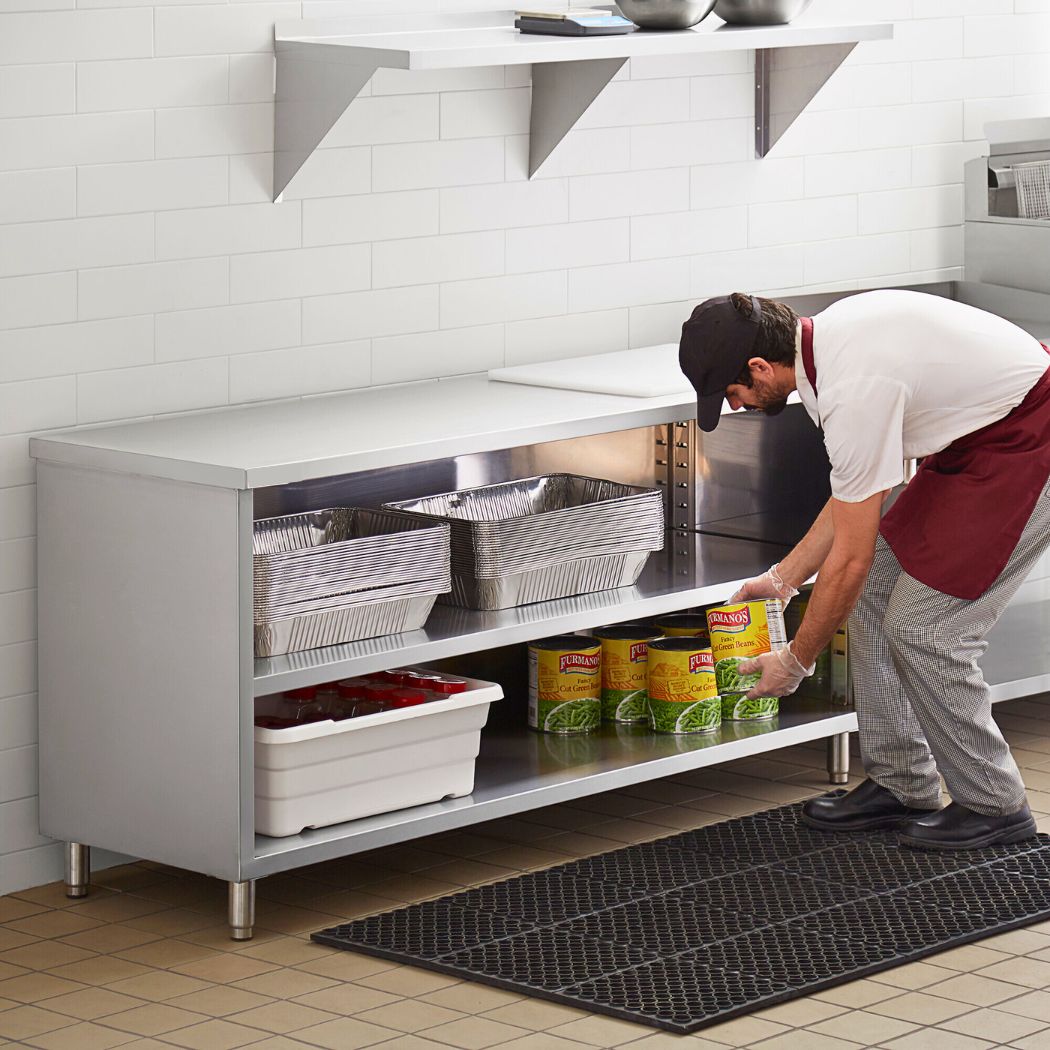 72" x 24" Stainless Steel Prep Table, 2 Shelf Enclosure