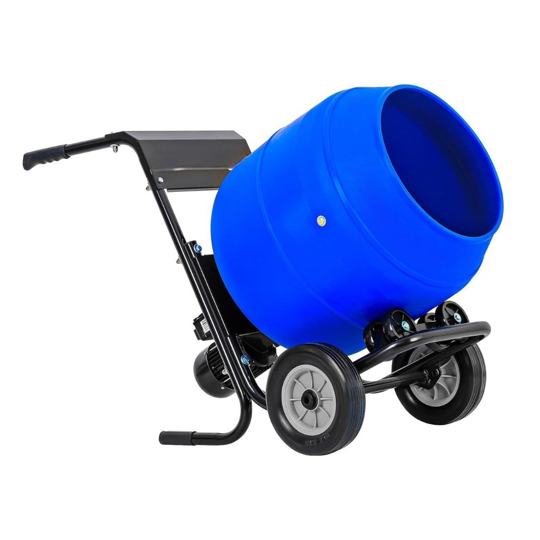 4 Cu.Ft. Power Concrete Mixer, Portable Electric Poly Drum Cement Mixer