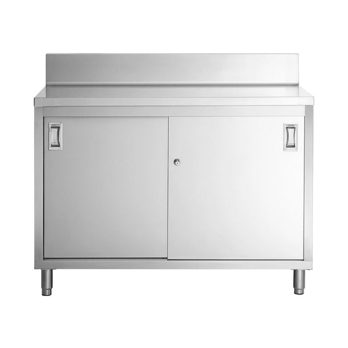 48" x 24" Stainless Steel Prep Table, 2 Shelf Enclosure