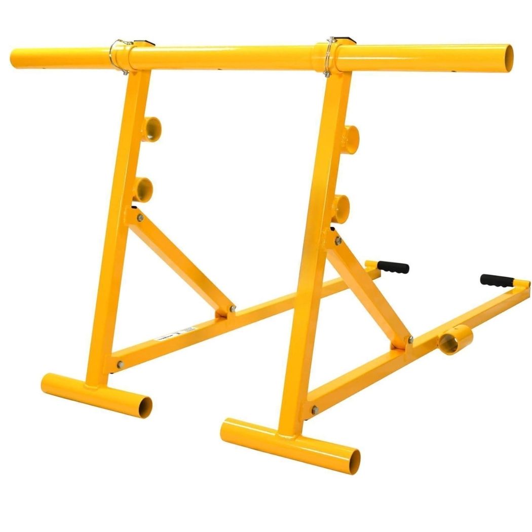 Portable Reel Buck 1,000 lb Load Capacity, Holds Reels up to 54”Dia x 40”W, Heavy Duty Steel Cable Reel Stand