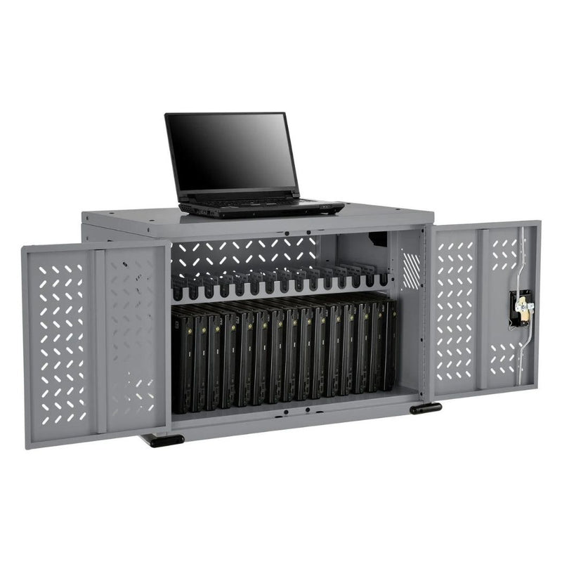 16 Devices Charging Cabinet 30"W x 18"D x 20"H, for Tablets and Laptops