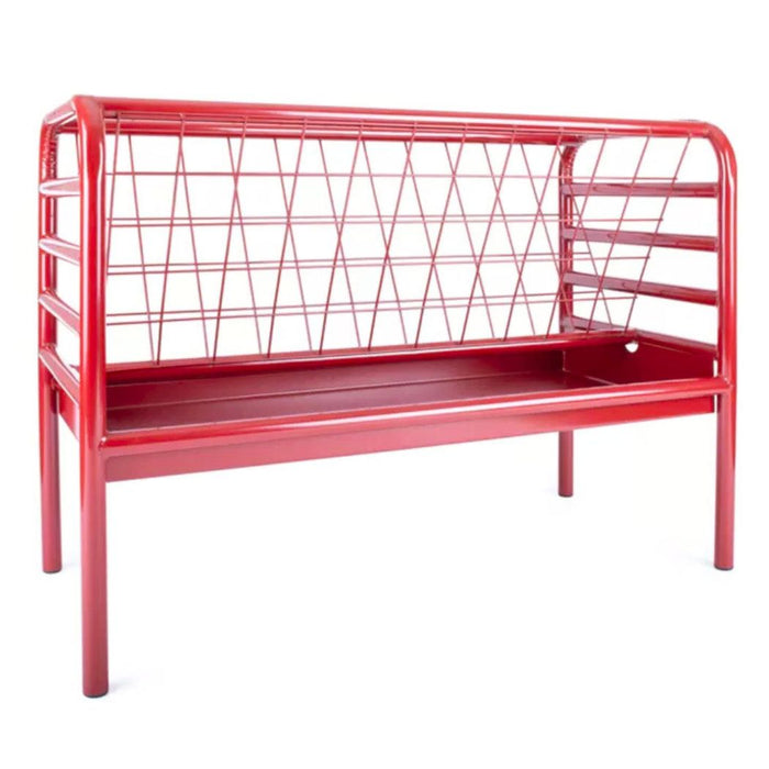 Steel Goat Hay and Grain Feeder, 4 Flakes 2 Gallon Grain Capacity