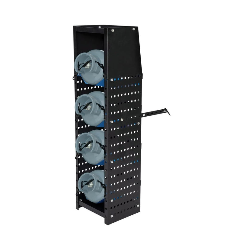 Heavy-Duty Refrigerant Tank Rack, 4 Adjustable Shelves, 13"W x 14.75"D x 52"H