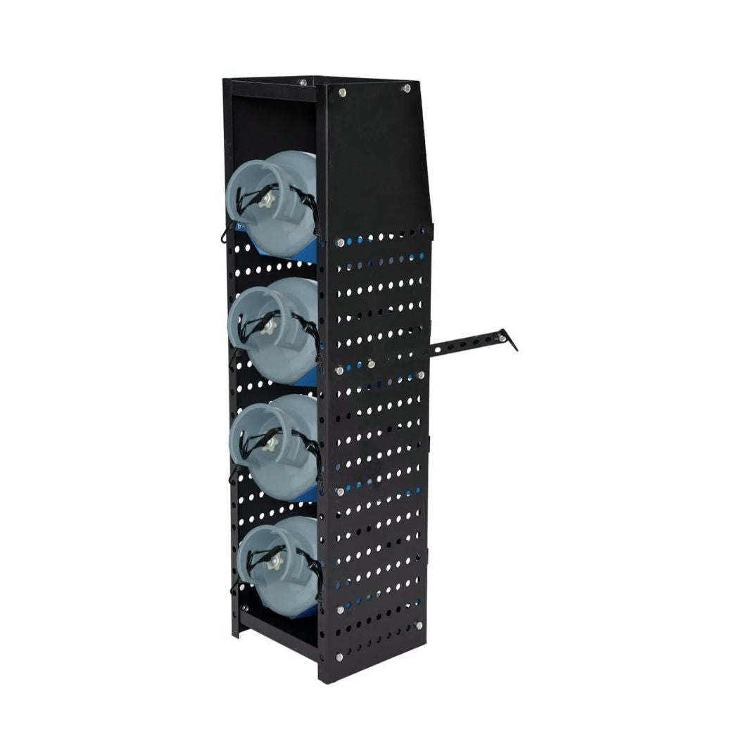 Heavy-Duty Refrigerant Tank Rack, 4 Adjustable Shelves, 13