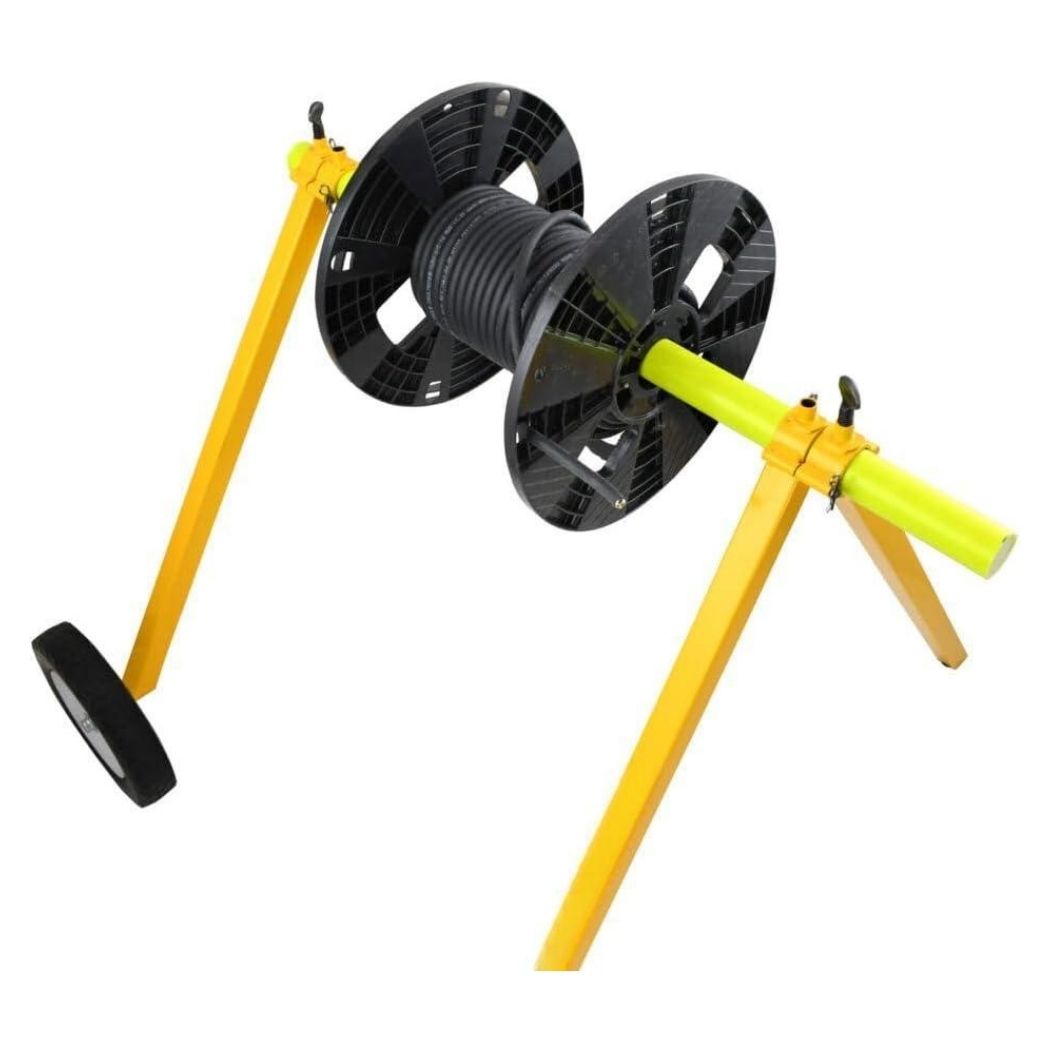 Cable Caddy 100 lb Load Capacity, Holds Reels up to 36”Dia x 25"W, Portable Wire Spool Rack