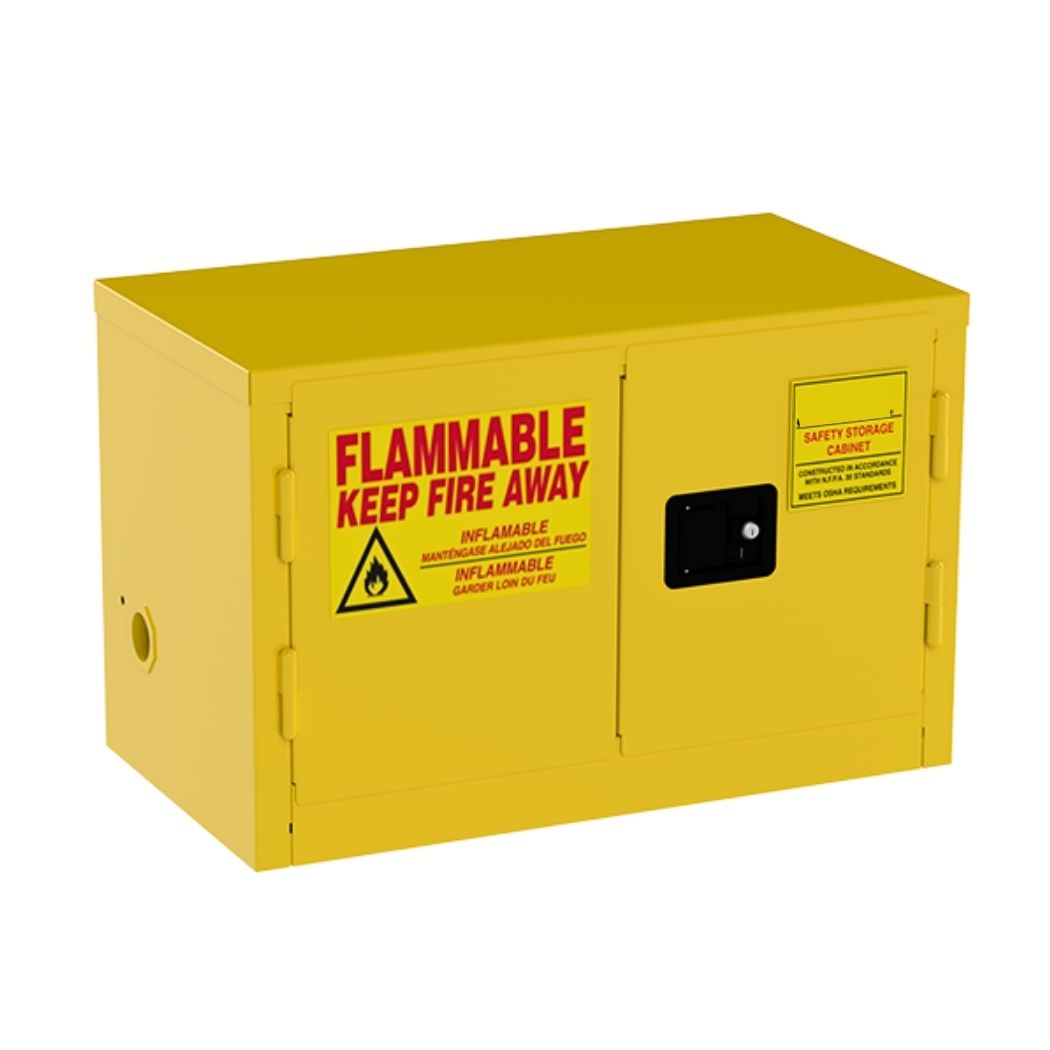 Steel Flammable Cabinet w/ Double Lock 34"W x 18"D x 22"H, 11 Gallon