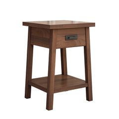 Holzoffer End Table with Drawer, Made with Solid Wood, Side Table for Living Room, Bedroom, and Offices