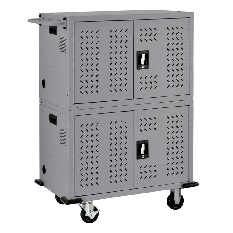 32 Devices Charging Cabinet w/ Wheels for Chromebooks, Tablets and Laptops, 34"W x 18"D x 45"H