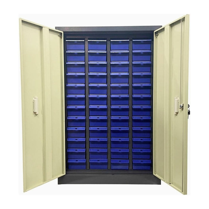 48 Bin Drawer Storage Enclosure, 26"W x 11"D x 39.4"H, Steel Parts Organizer for Nuts, Bolts, Screws & Small Components