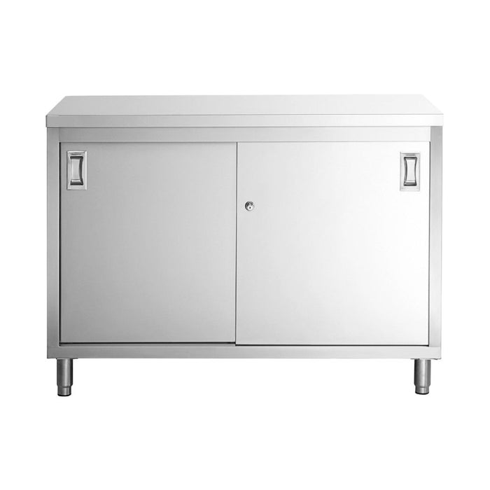 48" x 24" Stainless Steel Prep Table, 2 Shelf Enclosure