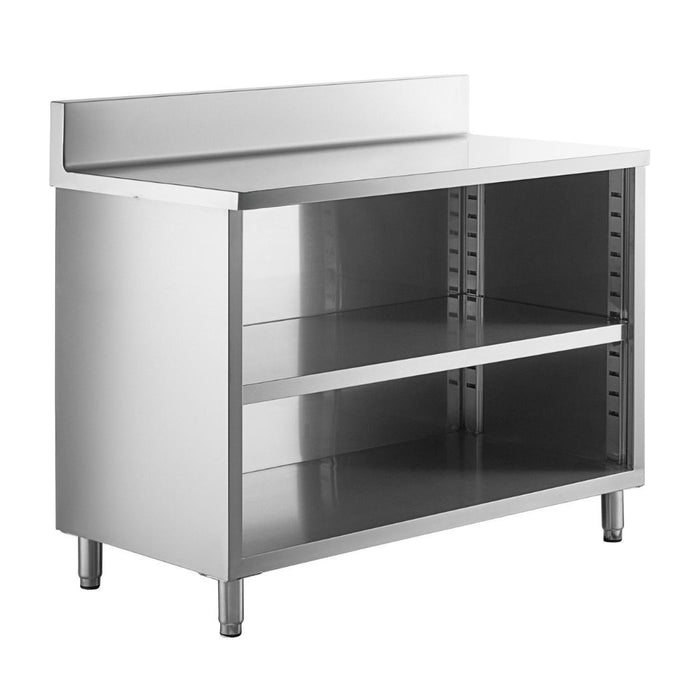 48" x 24" Stainless Steel Prep Table, 2 Shelf Enclosure